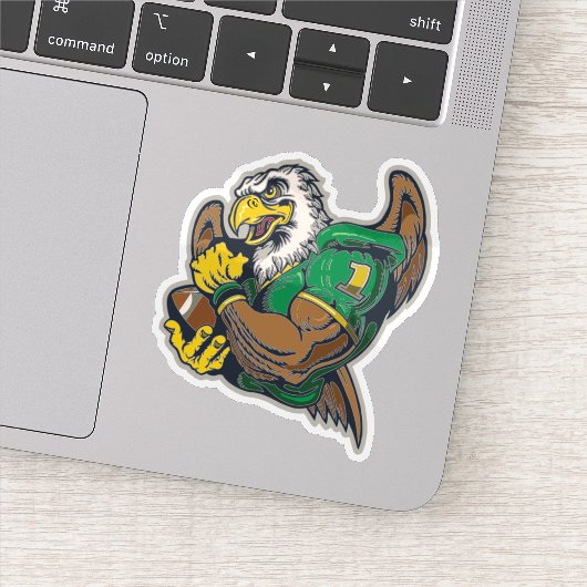 Amerikaanse voetbal valk sticker (Detail)