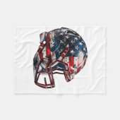 Amerikaanse Voetbalhelm VS Vlag Fleece Deken (Voorkant (Horizontaal))