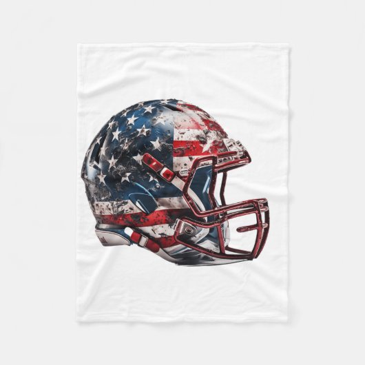 Amerikaanse Voetbalhelm VS Vlag Fleece Deken (Voorkant)