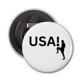 Amerikaanse voetballer button flesopener (Voorkant)