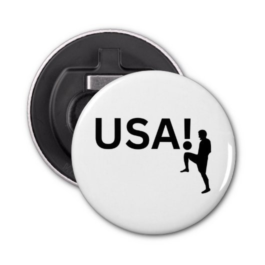 Amerikaanse voetballer button flesopener (Voorkant)