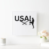 Amerikaanse voetballer vierkante klok (Huis)