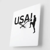 Amerikaanse voetballer vierkante klok (Hoek)