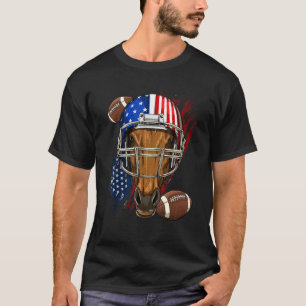 Amerikaanse Voetbalspeler Paard Dier Patriottisch  T-shirt