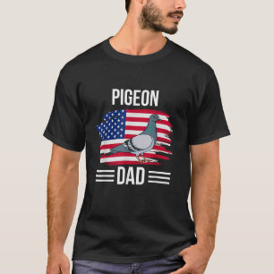 Amerikaanse Vogel Vlag 4 Juli Vaderdag Duivenvader T-shirt