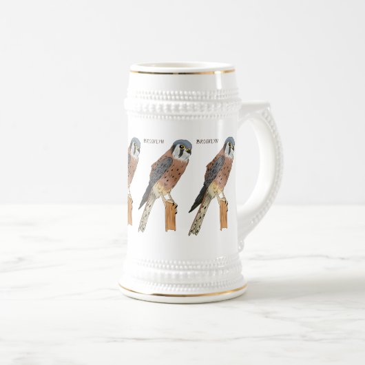 Amerikaanse vogelafbeelding bierpul (Voorkant rechts)