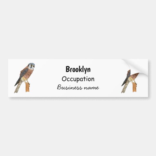 Amerikaanse vogelafbeelding bumpersticker (Voorkant)