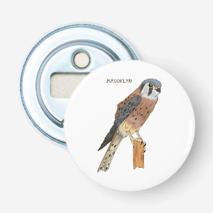 Amerikaanse vogelafbeelding button flesopener