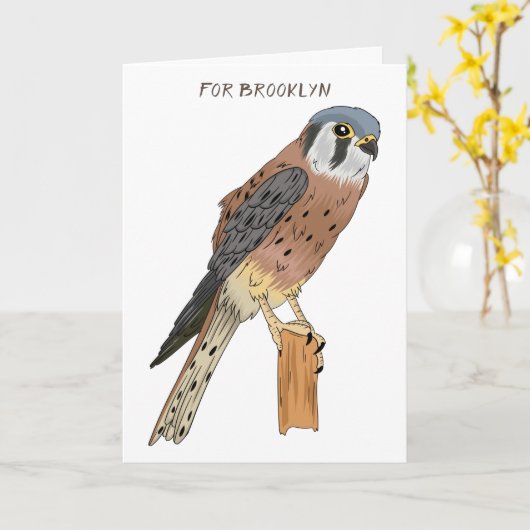 Amerikaanse vogelafbeelding kaart (Gele Bloem)