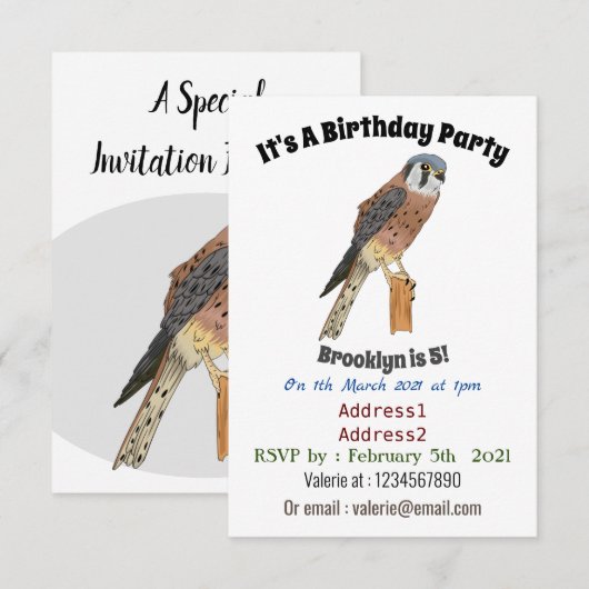 Amerikaanse vogelafbeelding kaart (Voorkant / Achterkant)