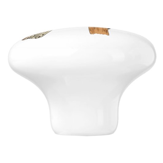 Amerikaanse vogelafbeelding keramische knop (Zijkant)