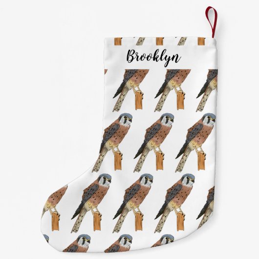 Amerikaanse vogelafbeelding kleine kerstsok (Achterkant)