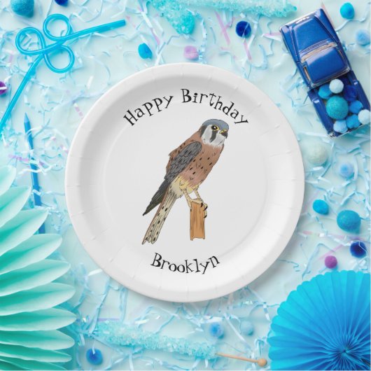 Amerikaanse vogelafbeelding papieren bordje (Feest)