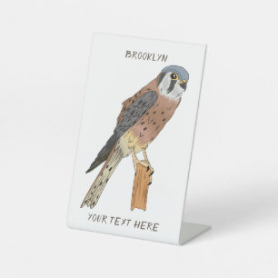 Amerikaanse vogelafbeelding reclamebord met voetstuk