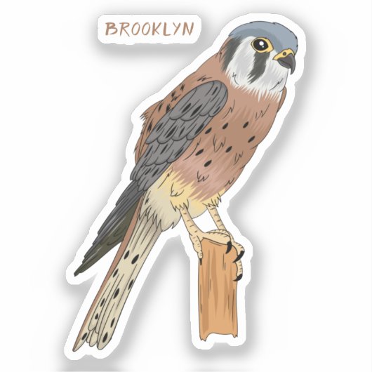 Amerikaanse vogelafbeelding sticker (Voorkant)