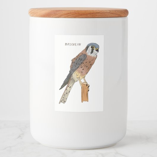Amerikaanse vogelafbeelding voedselcontainer etiket (Voorkant)