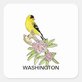 Amerikaanse vogelbloem vierkante sticker