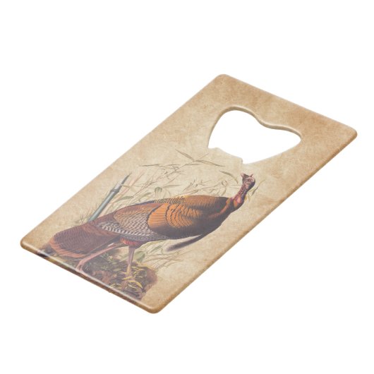 Amerikaanse vogels in het wild - herfst van Turkij Creditkaart Flessenopener (Voorkant Gekanteld)