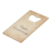 Amerikaanse vogels in het wild - herfst van Turkij Creditkaart Flessenopener (Achterkant Gekanteld)