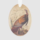Amerikaanse vogels in het wild - herfst van Turkij Ornament (achterkant)