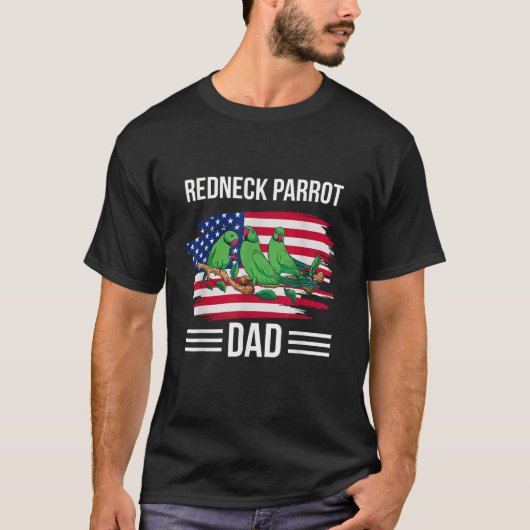 Amerikaanse Vogelvlag 4 juli Vaderdag Redneck Parr T-shirt (Voorkant)