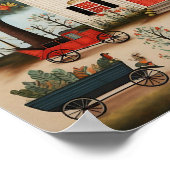 Amerikaanse volkskunst witte boerderij poster (Hoek)