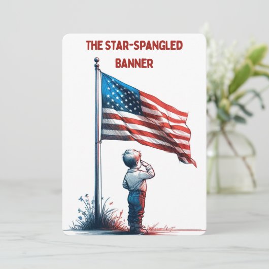 Amerikaanse volkslied LYRICS (Staand voorkant)