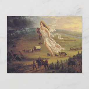 Amerikaanse vooruitgang briefkaart