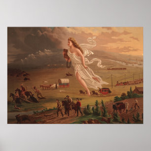 Amerikaanse vooruitgang, John Gast 1872 Poster