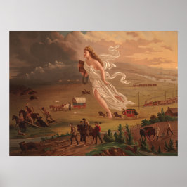 Amerikaanse vooruitgang, John Gast 1872 Poster