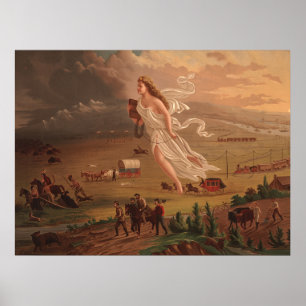 Amerikaanse vooruitgang, John Gast 1872 Poster