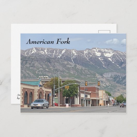 Amerikaanse vork briefkaart (Voorkant / Achterkant)