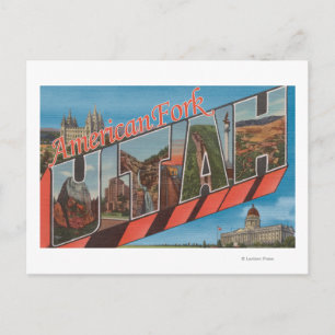 Amerikaanse vork, Utah - grote lettertjes Briefkaart