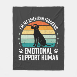 Amerikaanse Vosshond Emotionele Ondersteuning Mens Fleece Deken
