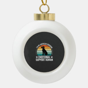 Amerikaanse Vosshond Emotionele Ondersteuning Mens Keramische Bal Ornament