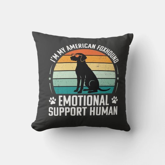 Amerikaanse Vosshond Emotionele Ondersteuning Mens Kussen (Voorkant)