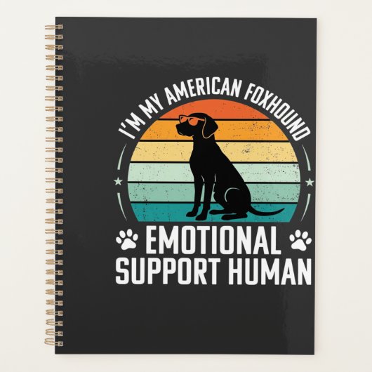 Amerikaanse Vosshond Emotionele Ondersteuning Mens Planner (Voorkant)