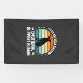 Amerikaanse Vosshond Emotionele Ondersteuning Mens Spandoek (Horizontaal)