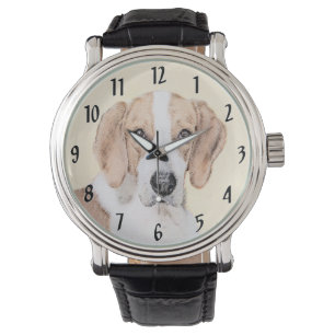 Amerikaanse Vosshond Schilderij - Grappige Origine Horloge