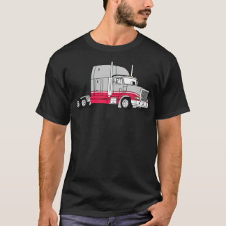 amerikaanse vrachtwagen met kleurrijke cadeau t-shirt