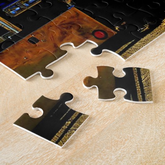 Amerikaanse vrachtwagen verschoven naar de rest legpuzzel (Zijkant)