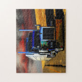 Amerikaanse vrachtwagen verschoven naar de rest legpuzzel (Verticaal)