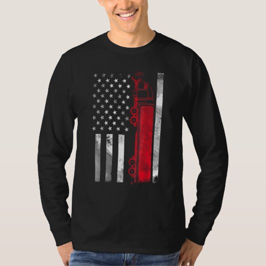 Amerikaanse vrachtwagenchauffeur 18 Wheeler Truc T-shirt (Voorkant)