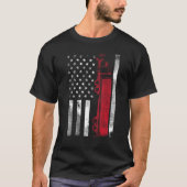 Amerikaanse vrachtwagenchauffeur 18 Wheeler Truc T-shirt (Voorkant)