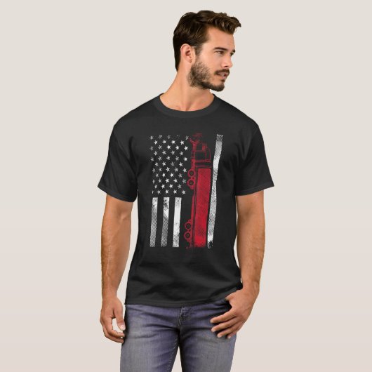 Amerikaanse vrachtwagenchauffeur 18 Wheeler Truc T-shirt (Voorkant volledig)