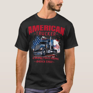 Amerikaanse vrachtwagenchauffeur voor mannen Fath T-shirt