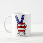 Amerikaanse vrede koffiemok (Links)