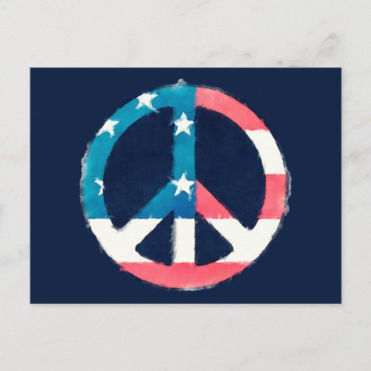 Amerikaanse vredes-gebaar briefkaart (Voorkant)
