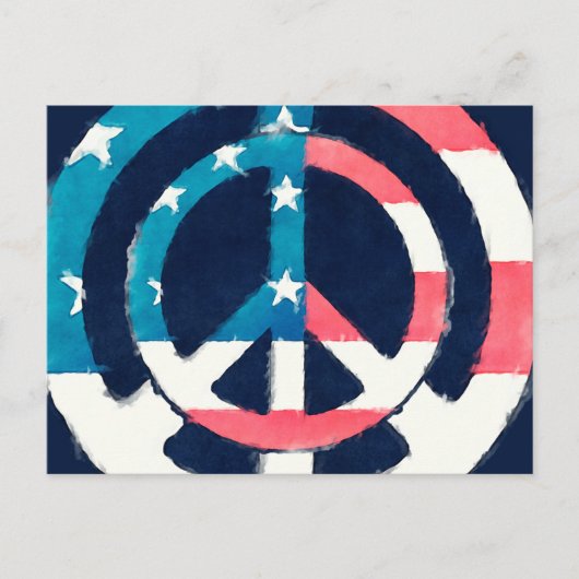 Amerikaanse vredes-gebaar briefkaart (Voorkant)