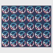 Amerikaanse vredes-gebaar cadeaupapier (Vlak)
